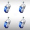 Service Caster 3.5 Inch SS Blue Polyurethane Wheel Swivel 12mm Threaded Stem Caster Set SCC-SSTS20S3514-PPUB-BLUE-M1215-4 - alternate 2